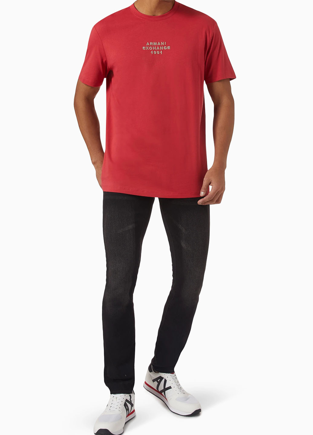 Красная футболка Armani Exchange