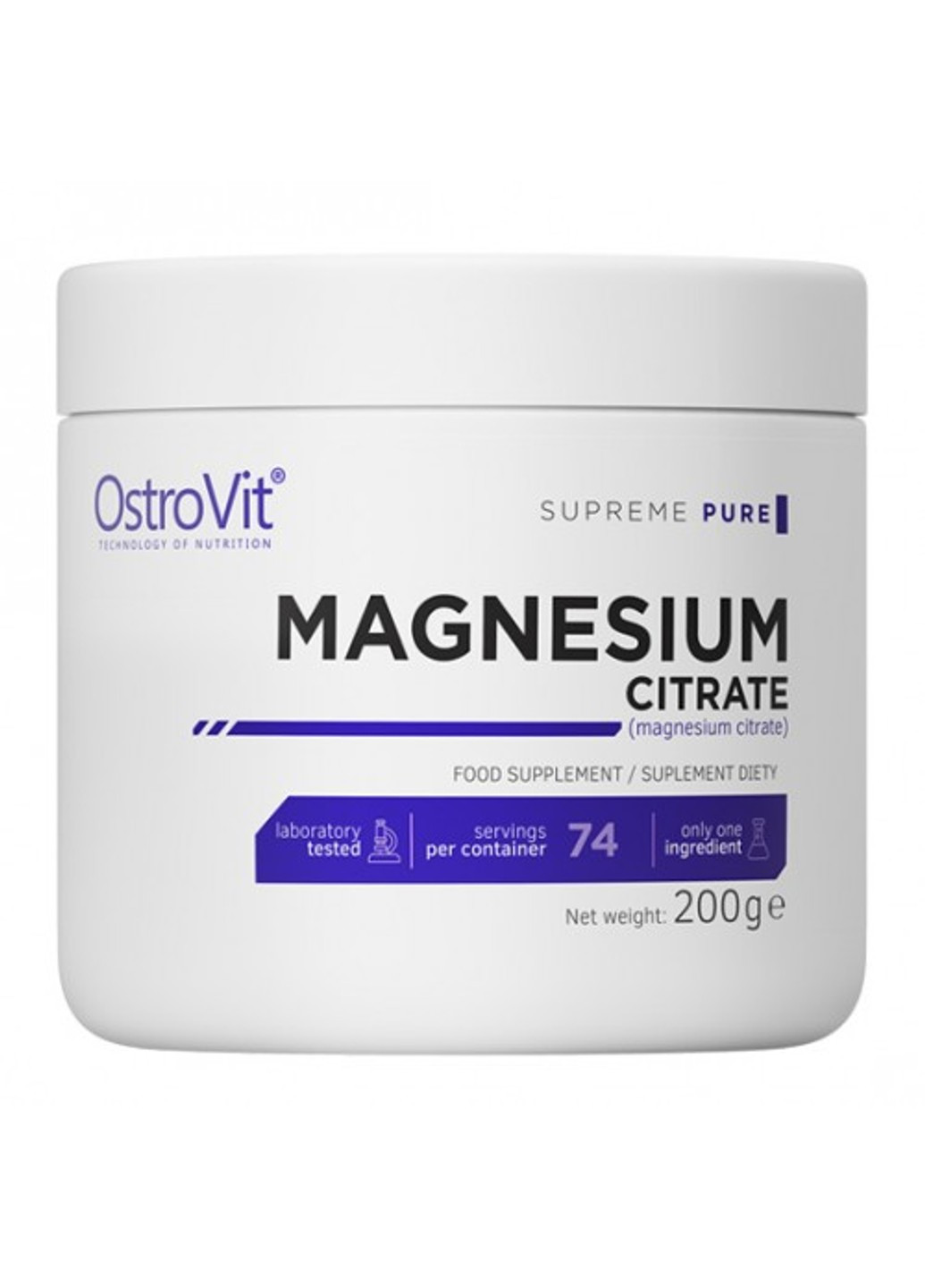 Магний цитрат Magnesium Citrate 200 грамм Ostrovit (255409302)