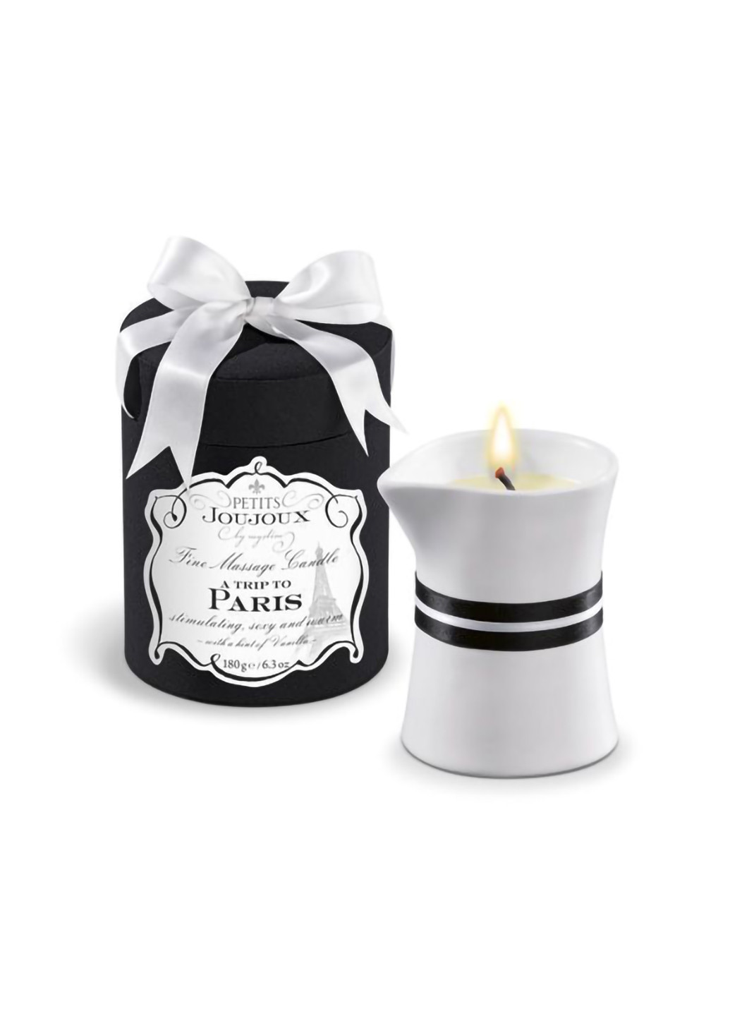 Массажная свечa - Paris - Vanilla and Sandalwood (190 г) роскошная упаковка Petits Joujoux (254150712)