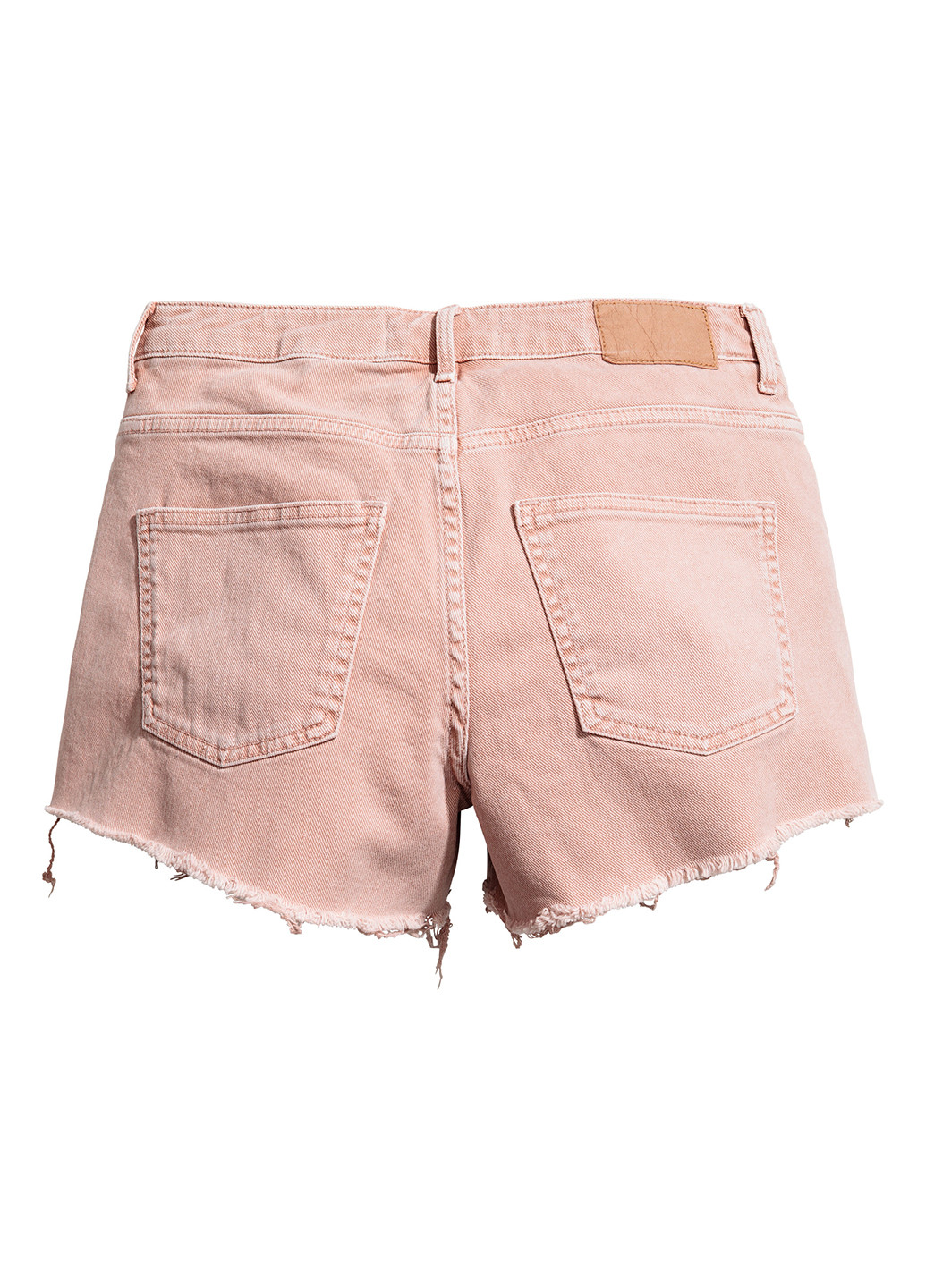 Шорты H&M однотонные светло-розовые джинсовые