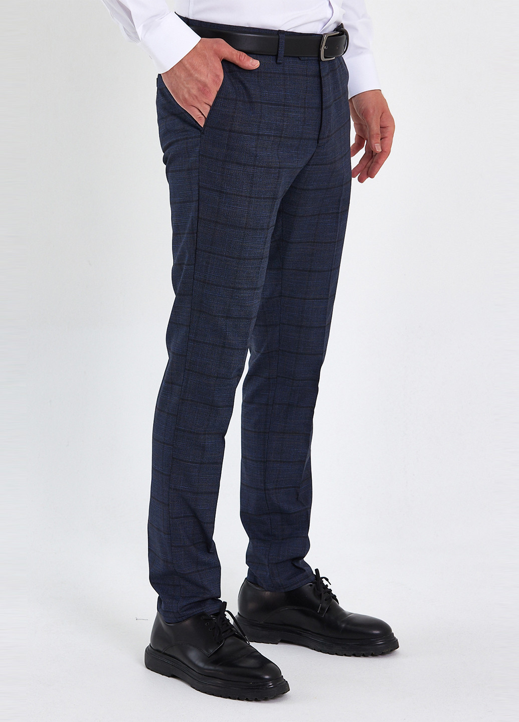 Темно-синие классические демисезонные классические брюки Trend Collection