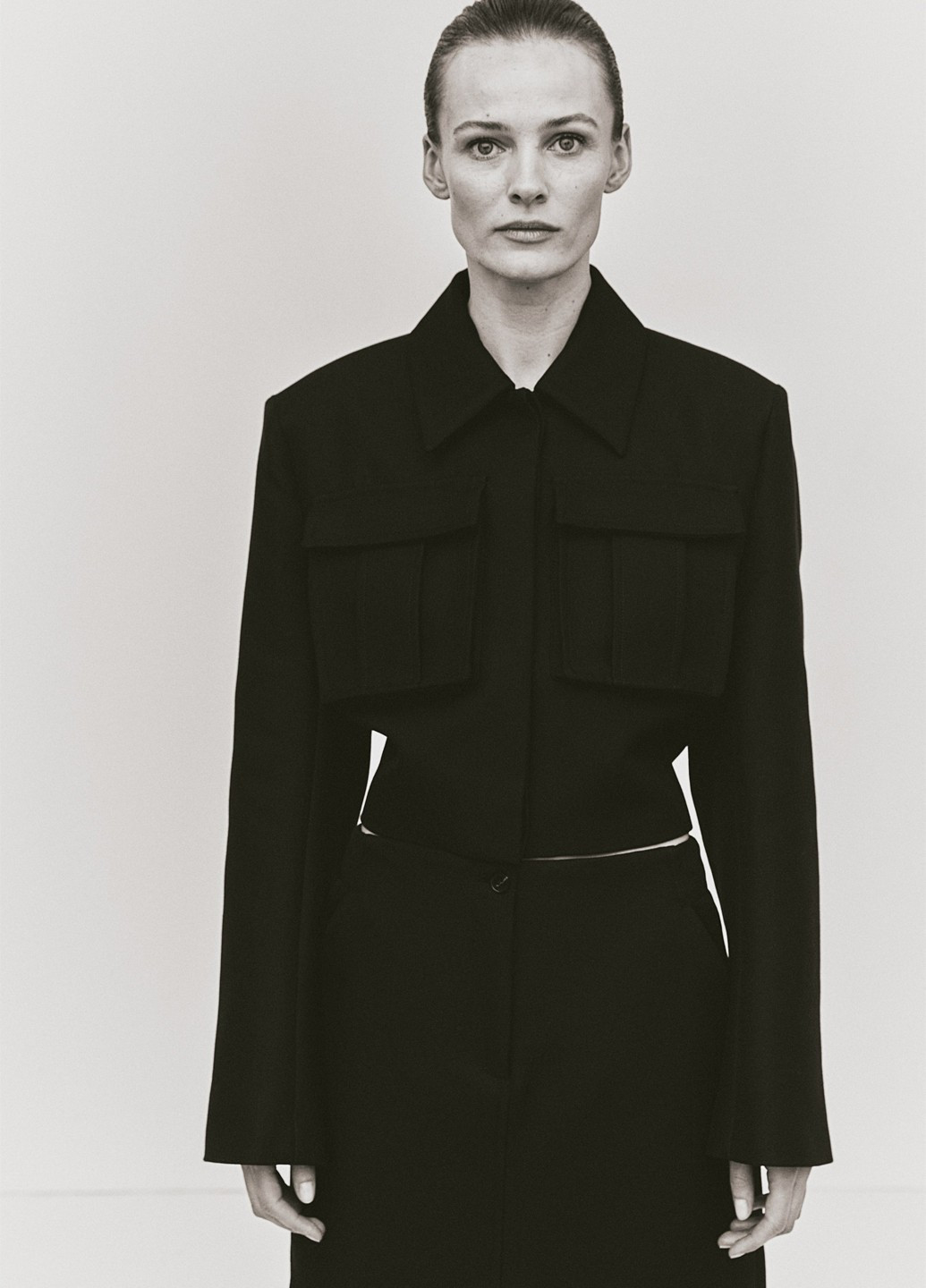 Чорна демісезонна куртка куртка-піджак H&M