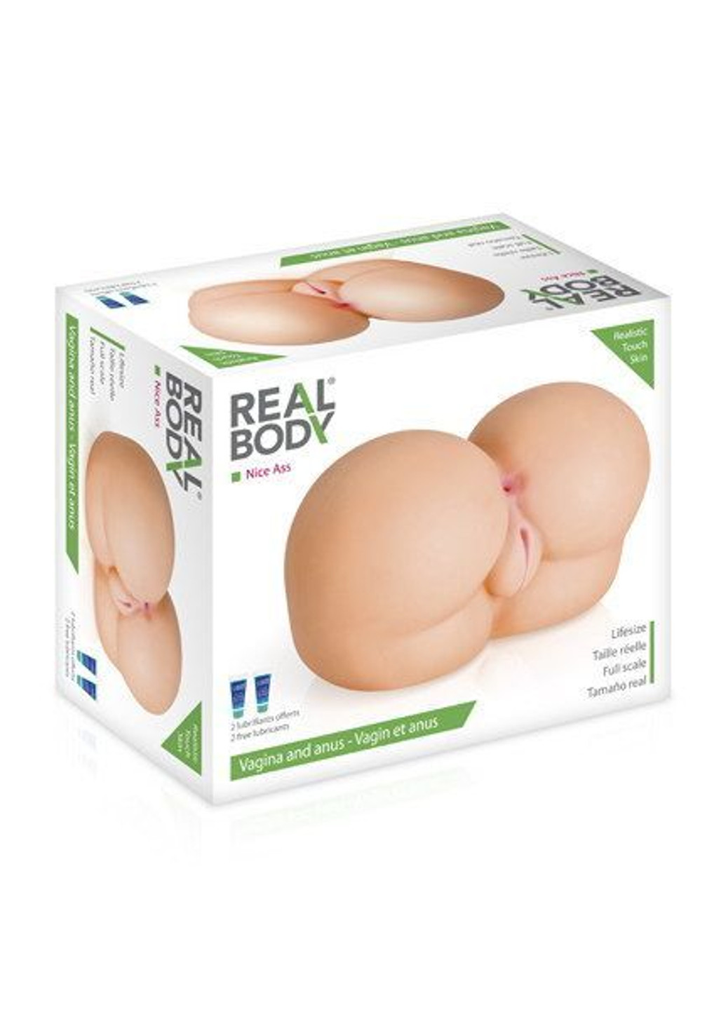 Мастурбатор попа - Nice Ass, два входи: вагіна і попка Real Body (252022650)