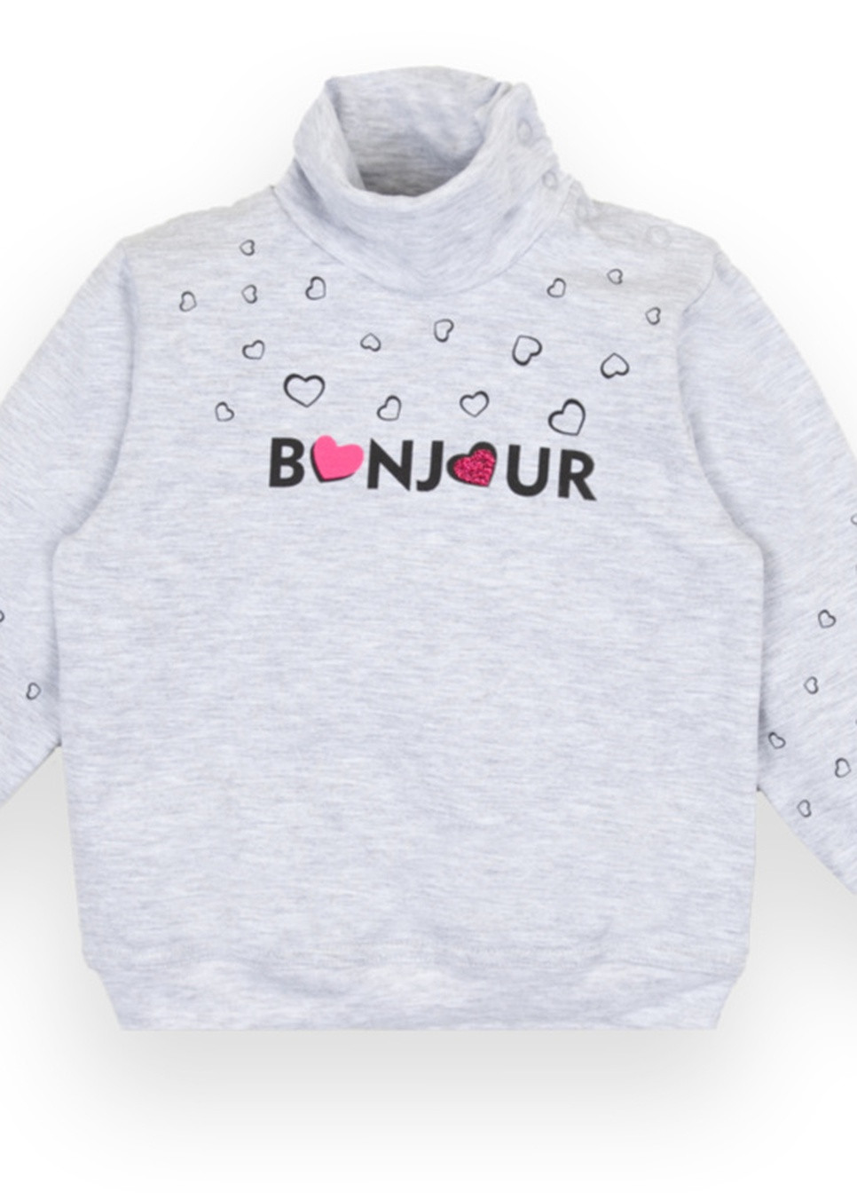 Сірий зимовий дитячий светр для дівчаток * бонжур * Габби