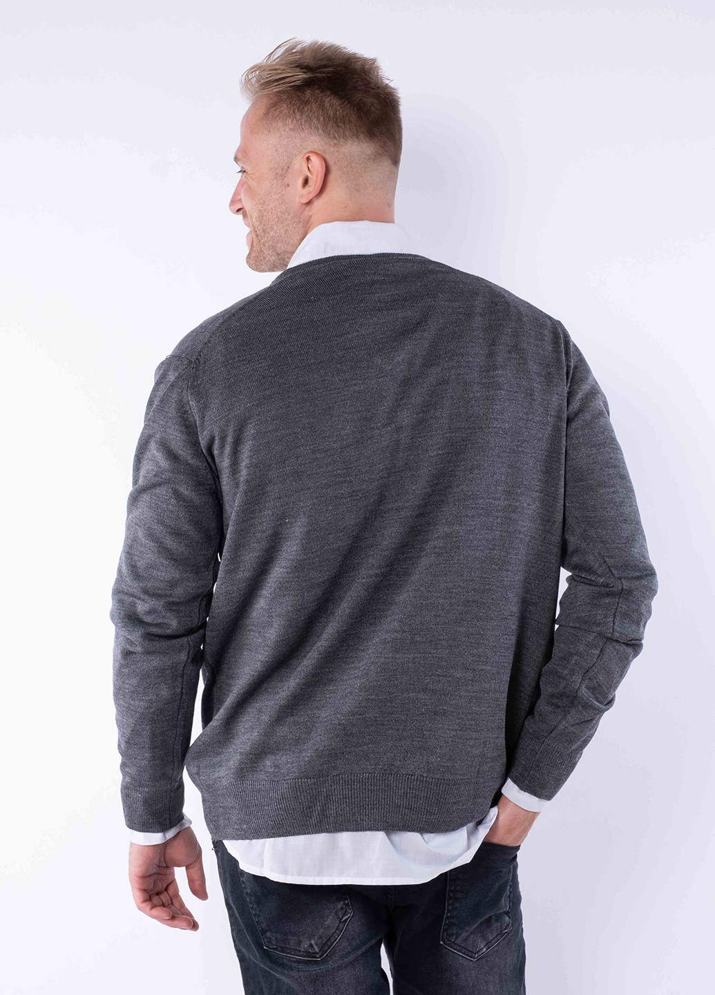 Темно-серый демисезонный пуловер пуловер Time of Style
