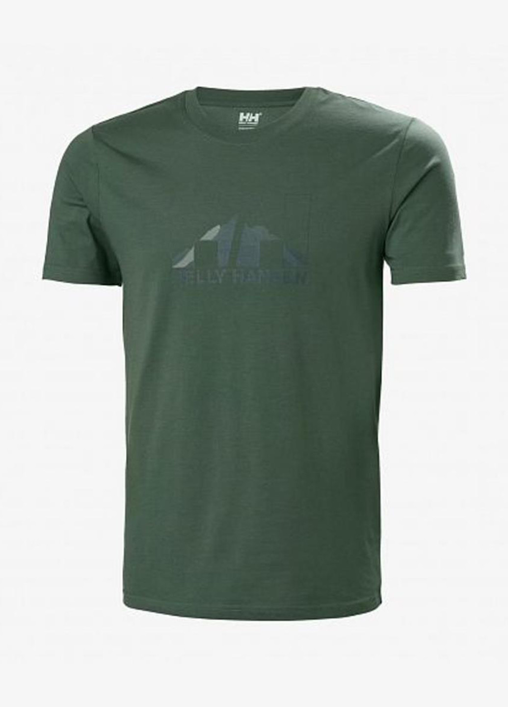 Серо-зеленая футболка 62978-476 Helly Hansen NORD GRAPHIC T-SHIRT