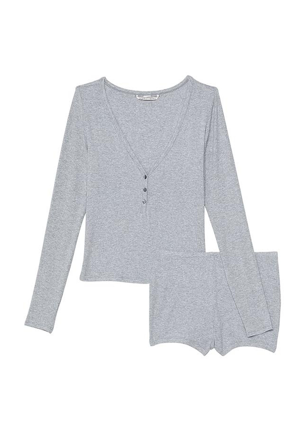 Серая всесезон пижама (лонгслив, шорты) лонгслив + шорты Victoria's Secret