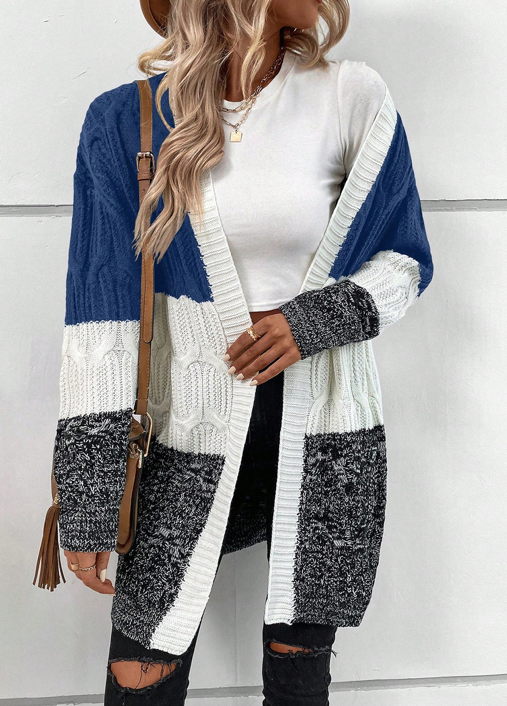 Разноцветный демисезонный кардиган SHEIN