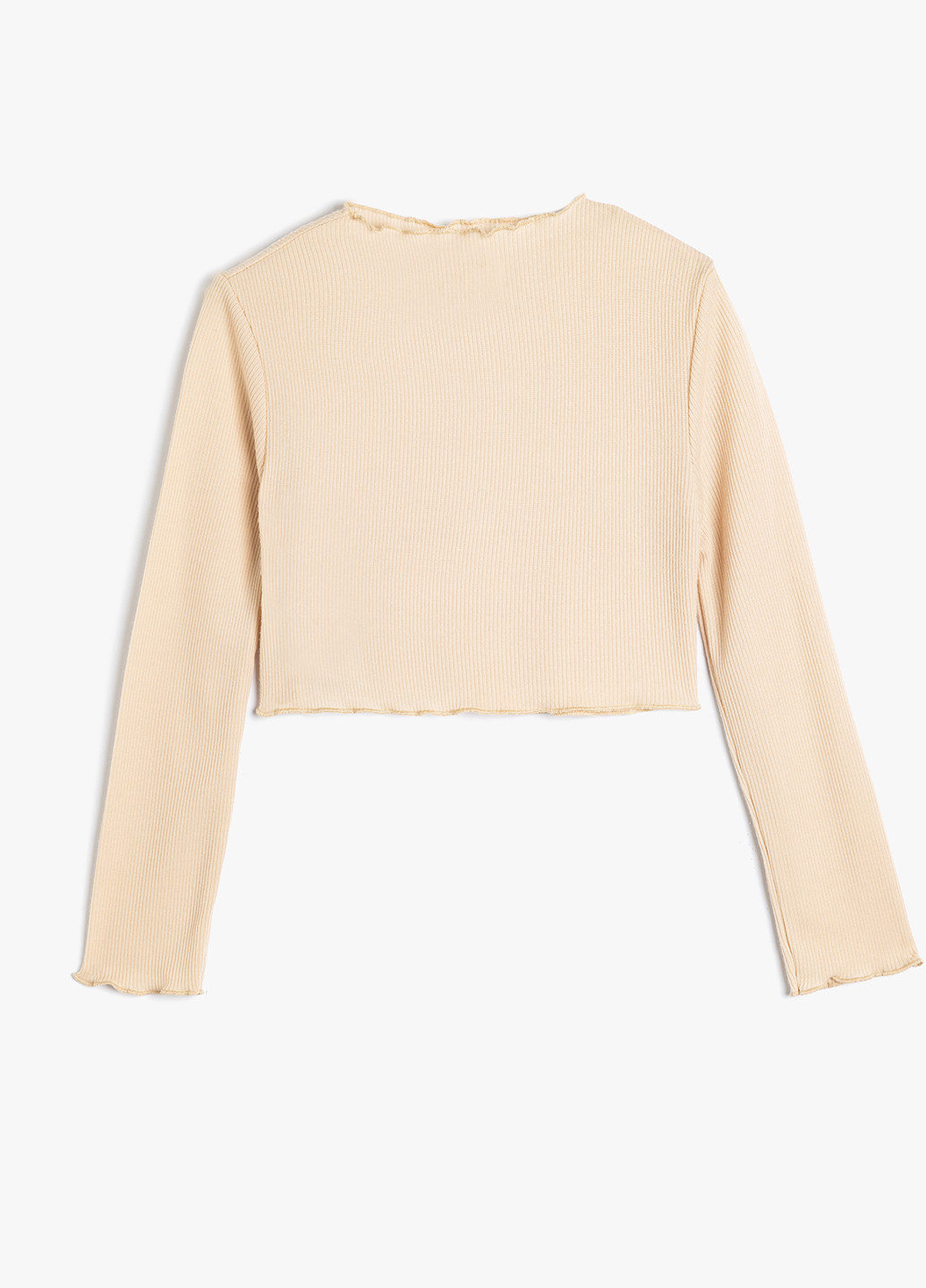 Бежевый демисезонный кэжуал лонгслив KOTON однотонный