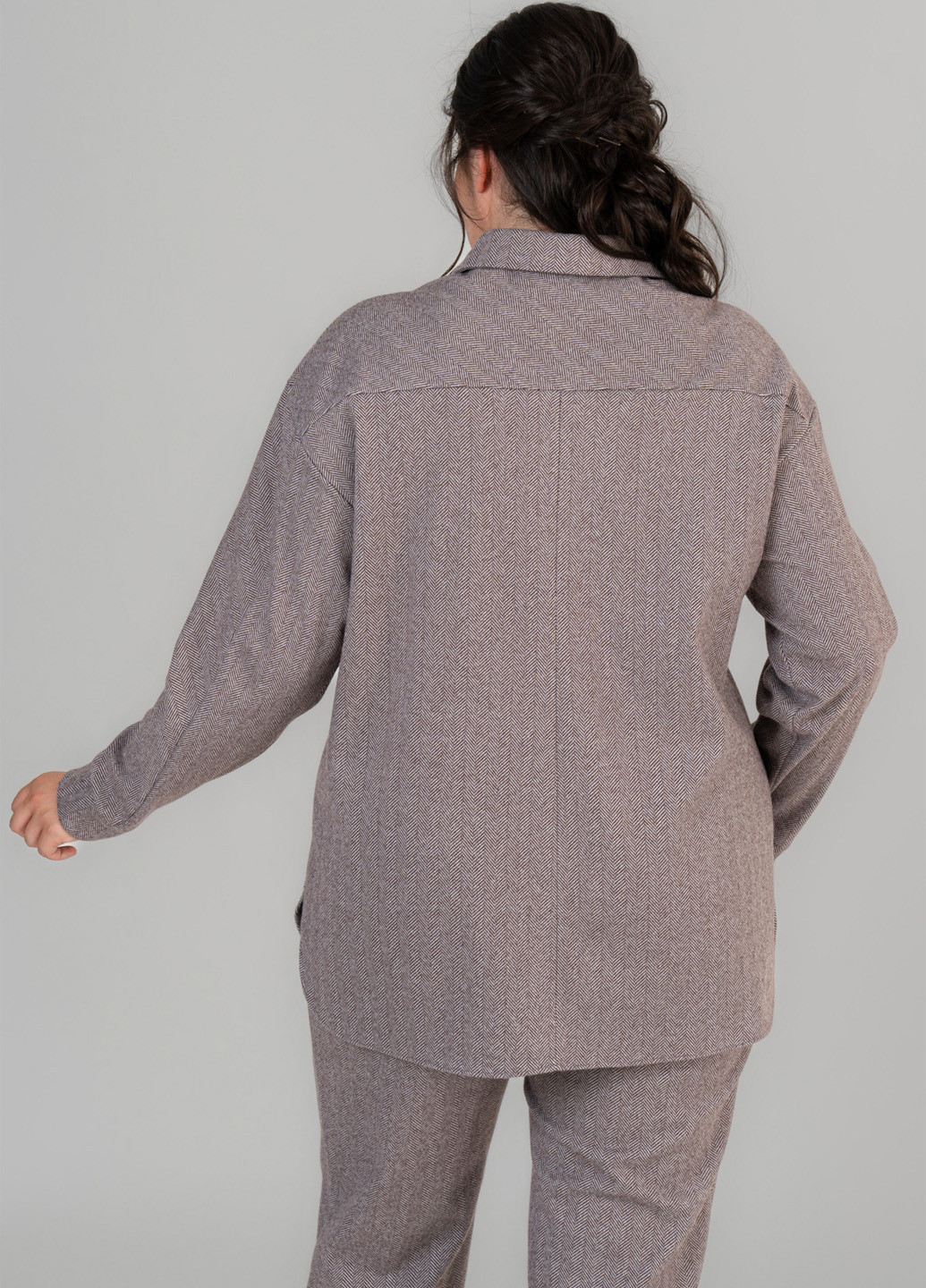 Коричневая кэжуал рубашка меланж A'll Posa