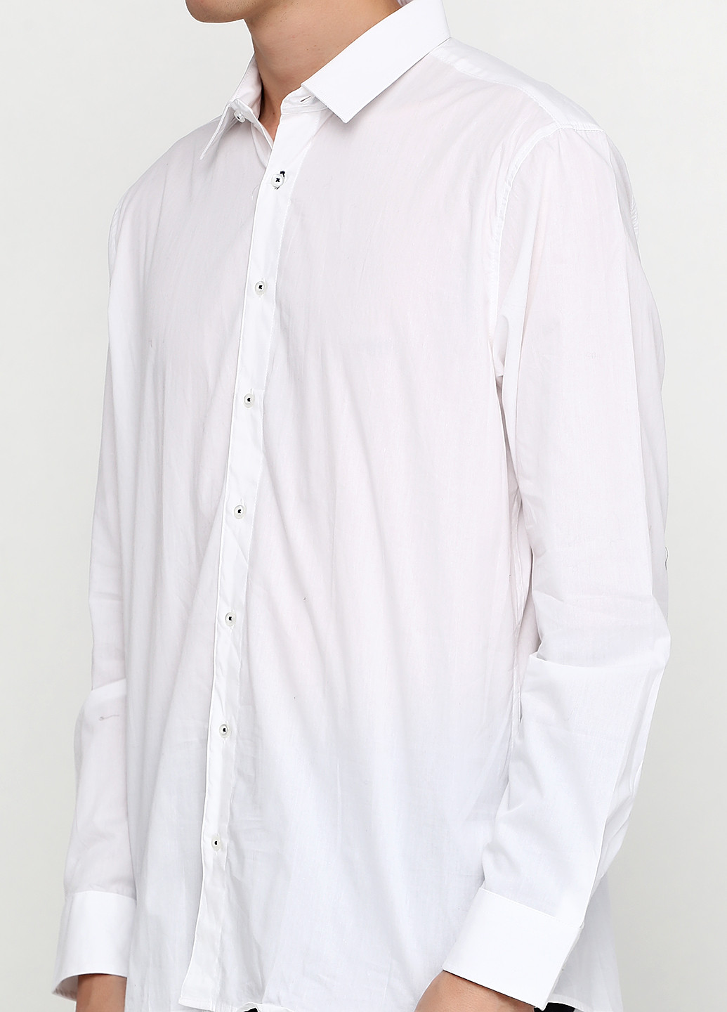 Белая классическая рубашка Livergy с длинным рукавом