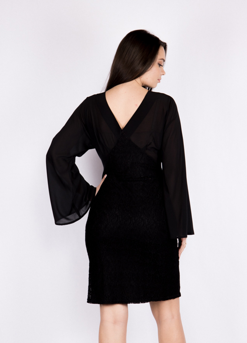 Чорна кежуал сукня з відкритими плечима Time of Style однотонна
