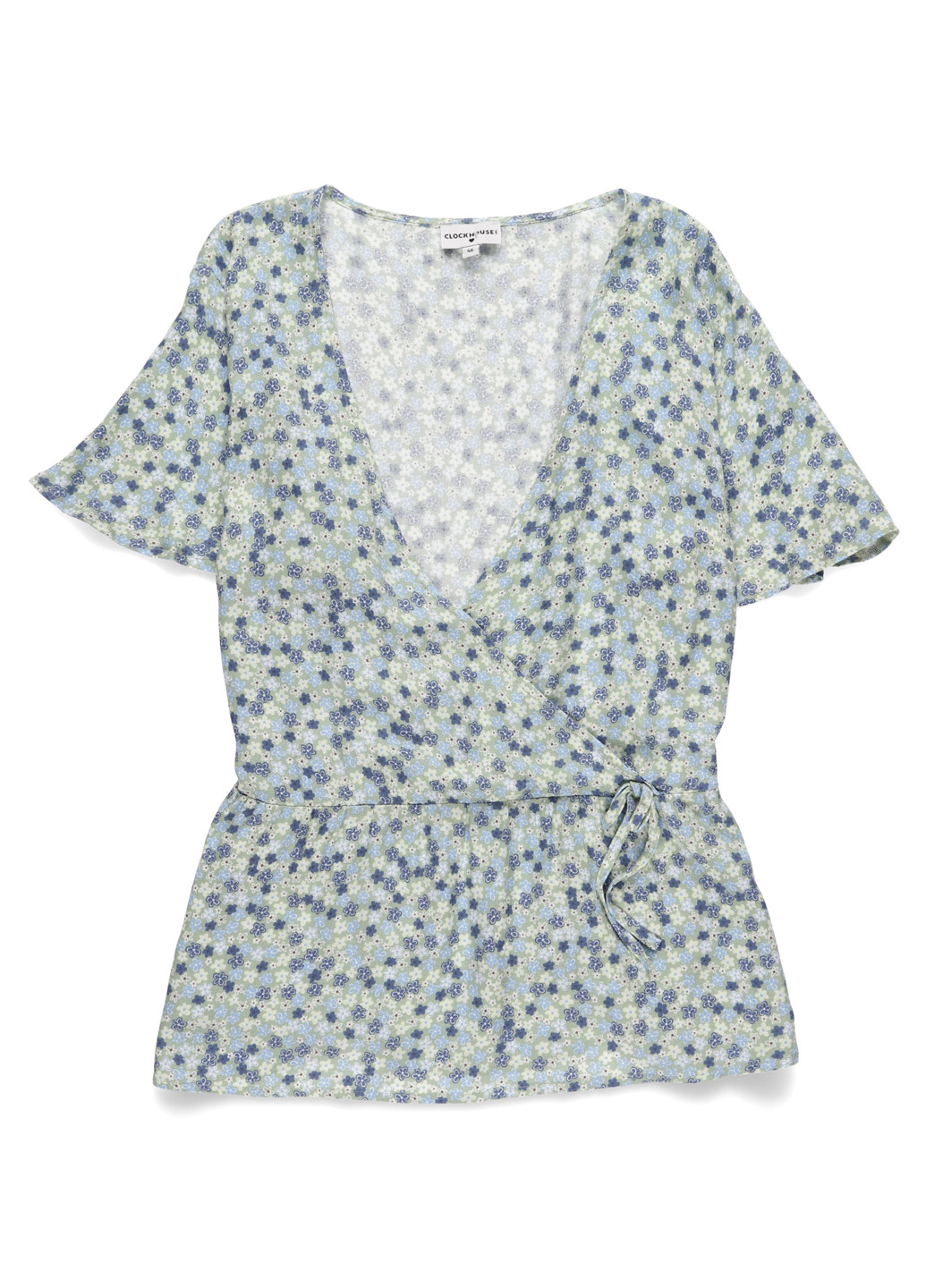 Комбинированная летняя блуза на запах C&A