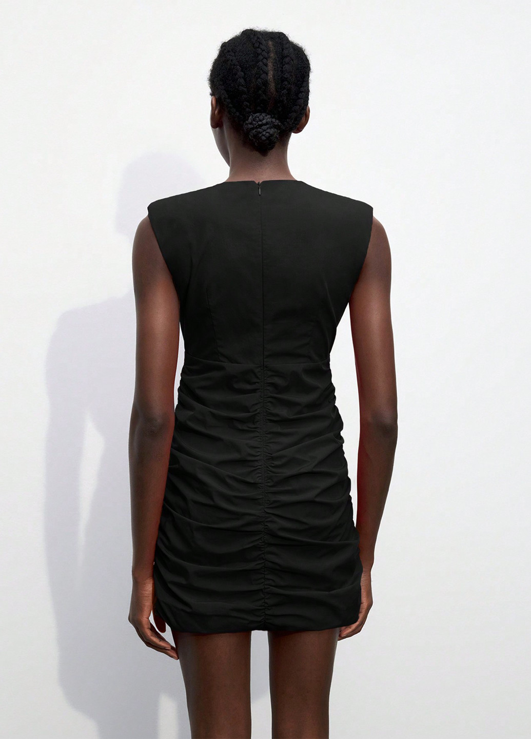 Чорна кежуал сукня сукня-футболка SHEIN однотонна