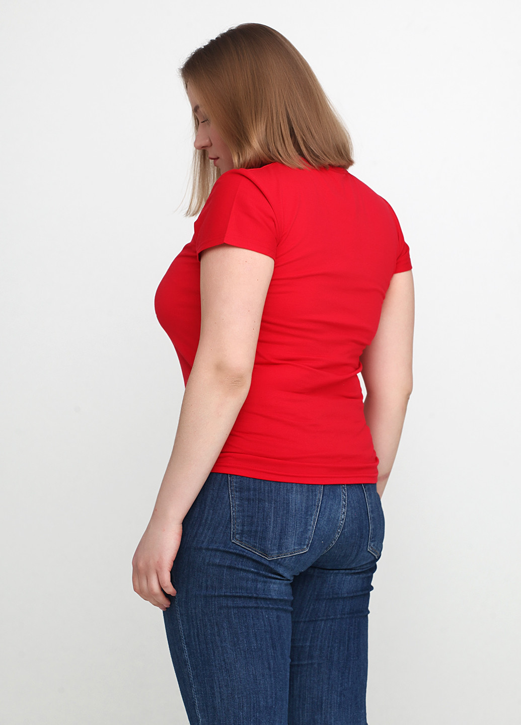 Красная летняя футболка Fengge