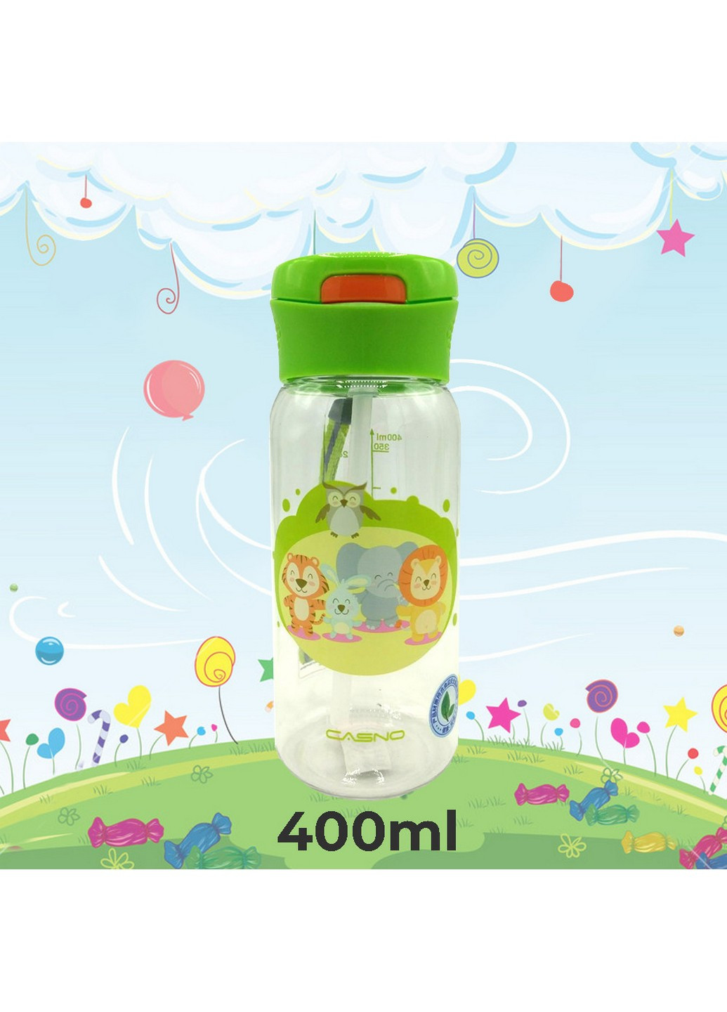 Пляшка для води спортивна 400 мл Casno (253063744)