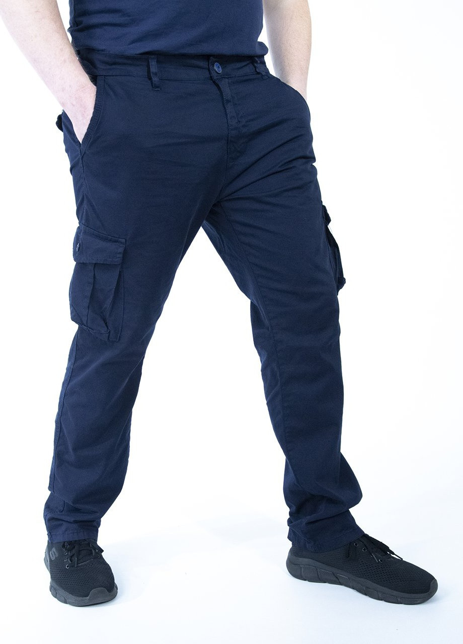 Синие повседневный летние прямые брюки JEANSclub