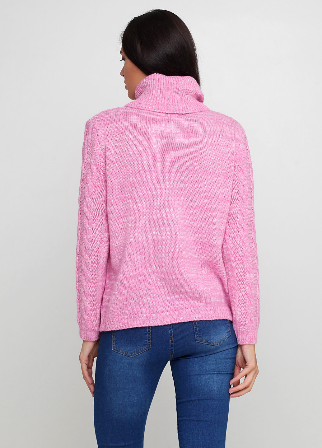 Розовый демисезонный свитер Dins Tricot
