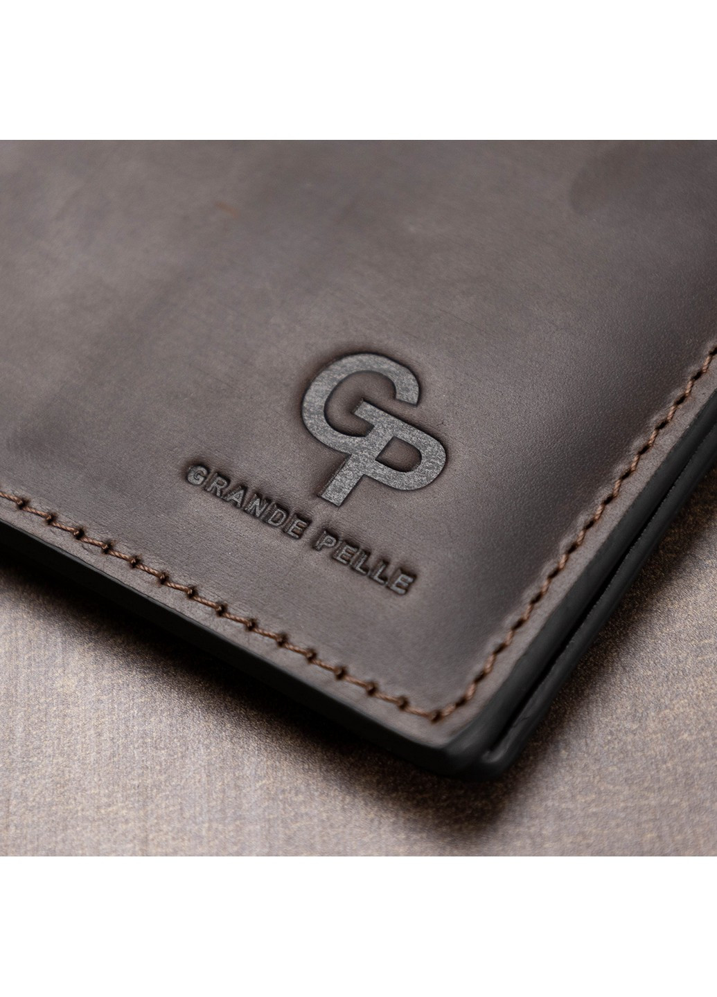 Кожаный зажим для денег 12х8х0,7 см Grande Pelle (253660374)