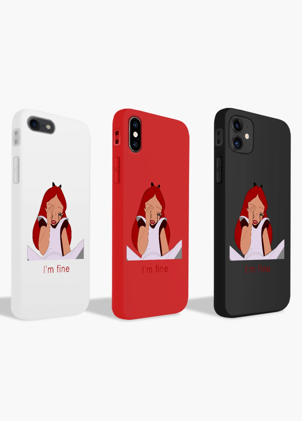 Чехол силиконовый Apple Iphone Xs Алиса я в порядке Дисней (Alice in Wonderland Disney) (8938-1440) MobiPrint (219538809)