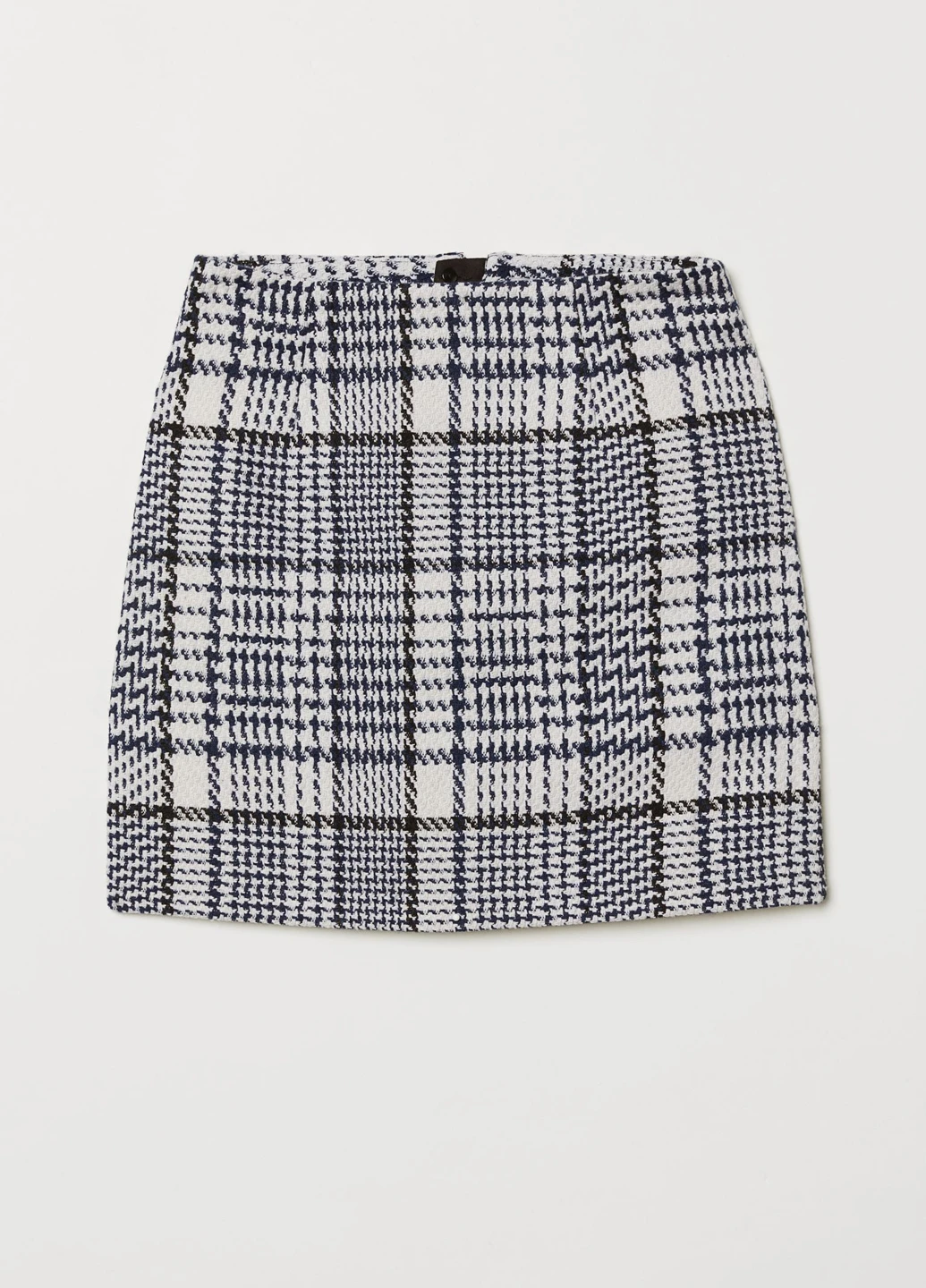Черно-белая кэжуал в клетку юбка H&M