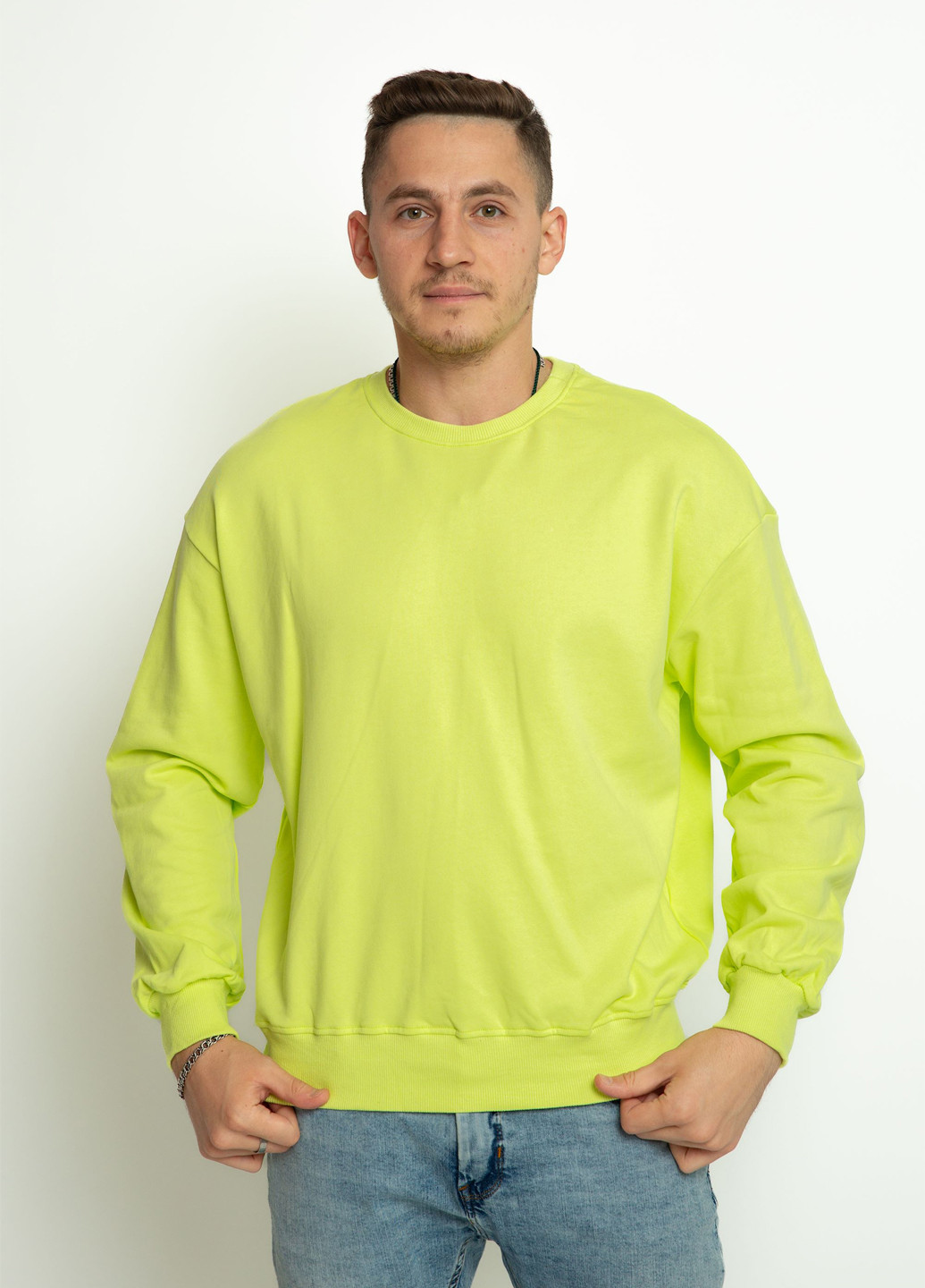 Салатовий світшот Time of Style однотонний без декору (306717111)