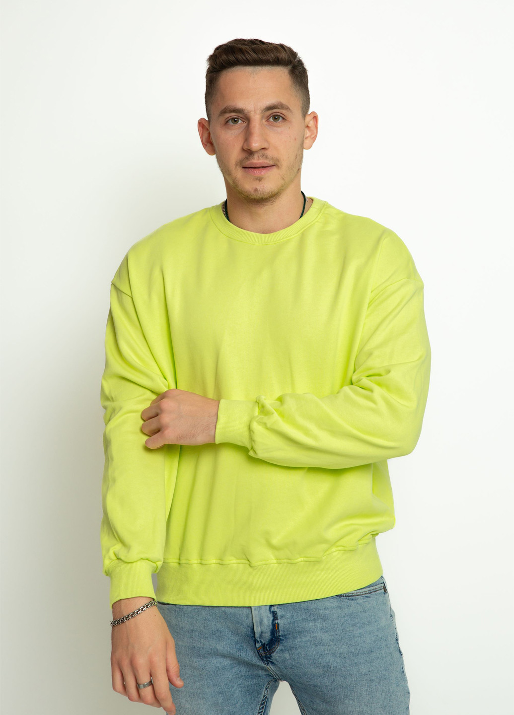 Салатовий світшот Time of Style однотонний без декору (306717111)