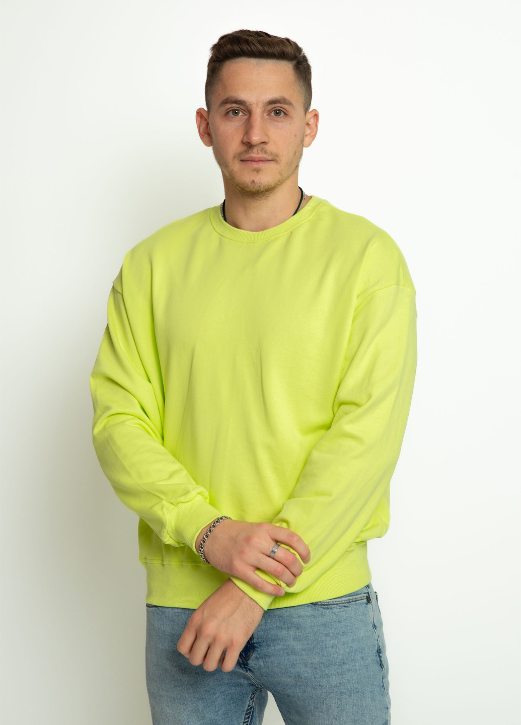 Салатовий світшот Time of Style однотонний без декору (306717111)