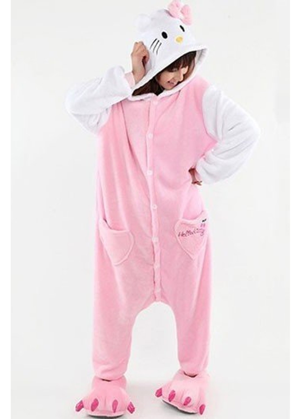 Пижама кигуруми Hello Kitty Розовый для взрослых Кигуруми (256120531)