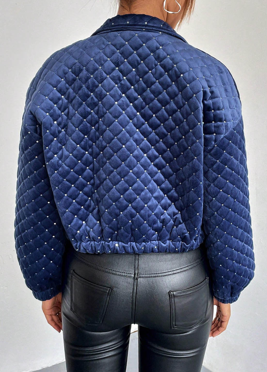 Темно-синяя демисезонная куртка SHEIN