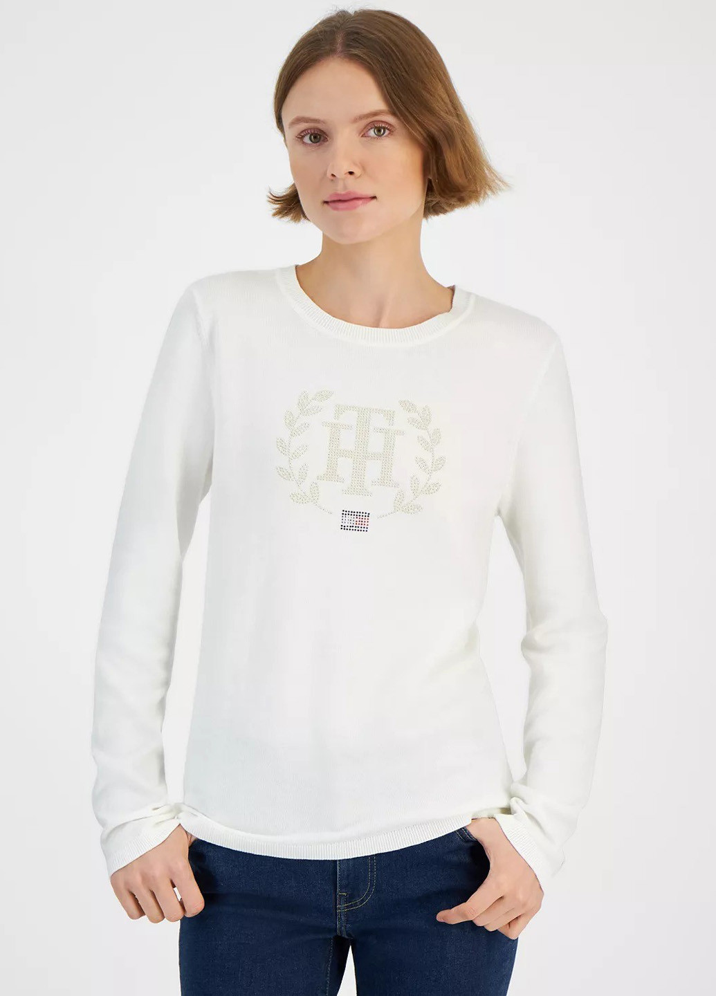 Молочный демисезонный джемпер джемпер Tommy Hilfiger