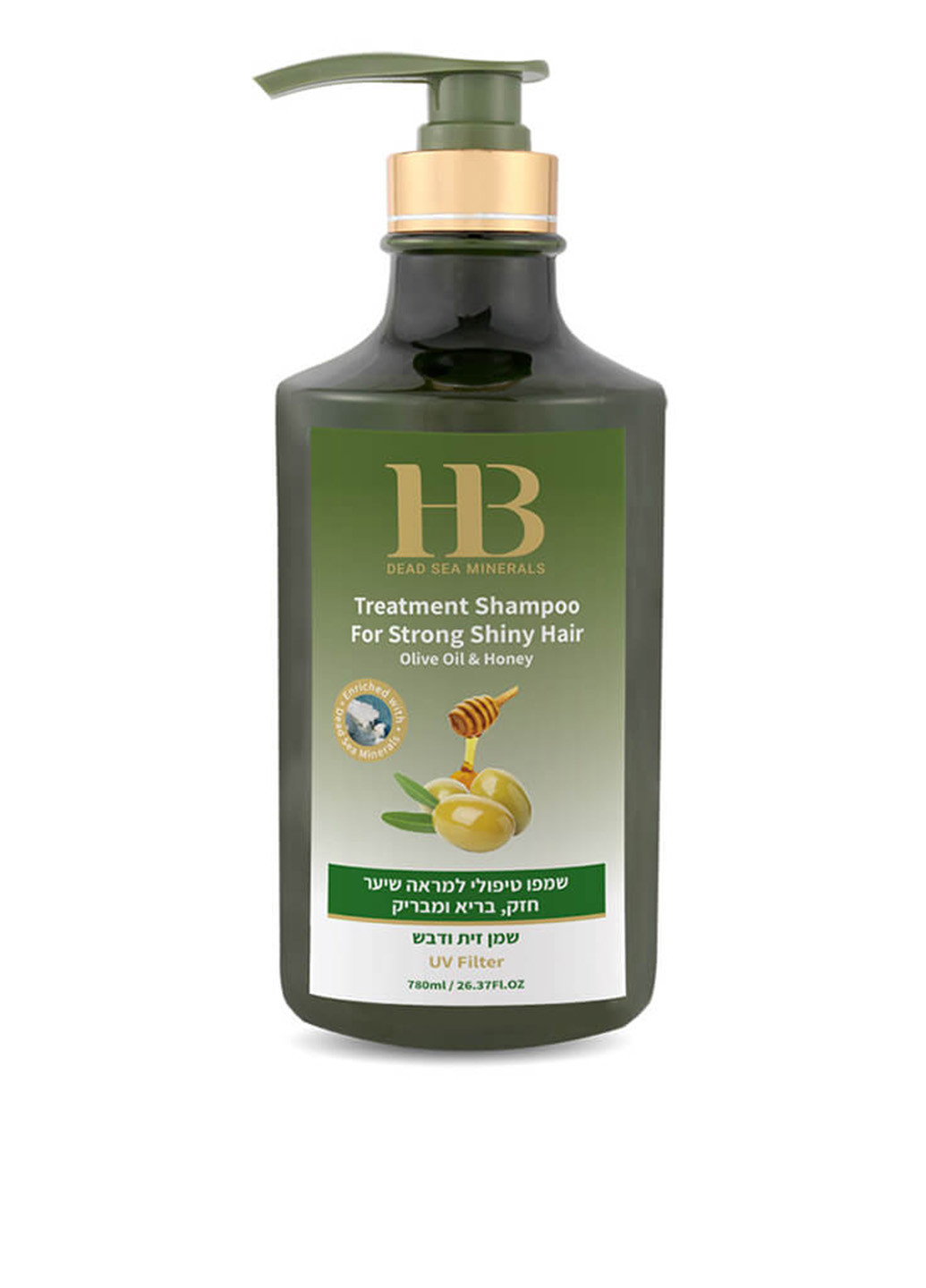 Шампунь укрепляющий для сухих ломких волос с оливковым маслом и медом, 780 мл Health & Beauty (255357777)