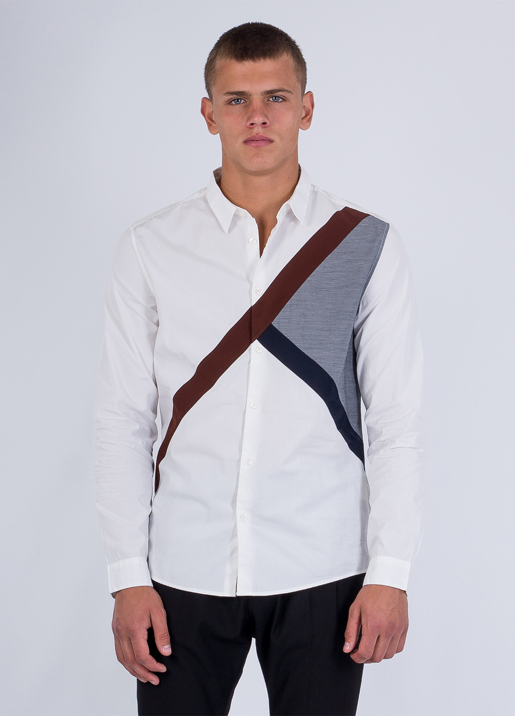 Белая кэжуал рубашка с геометрическим узором Jack & Jones