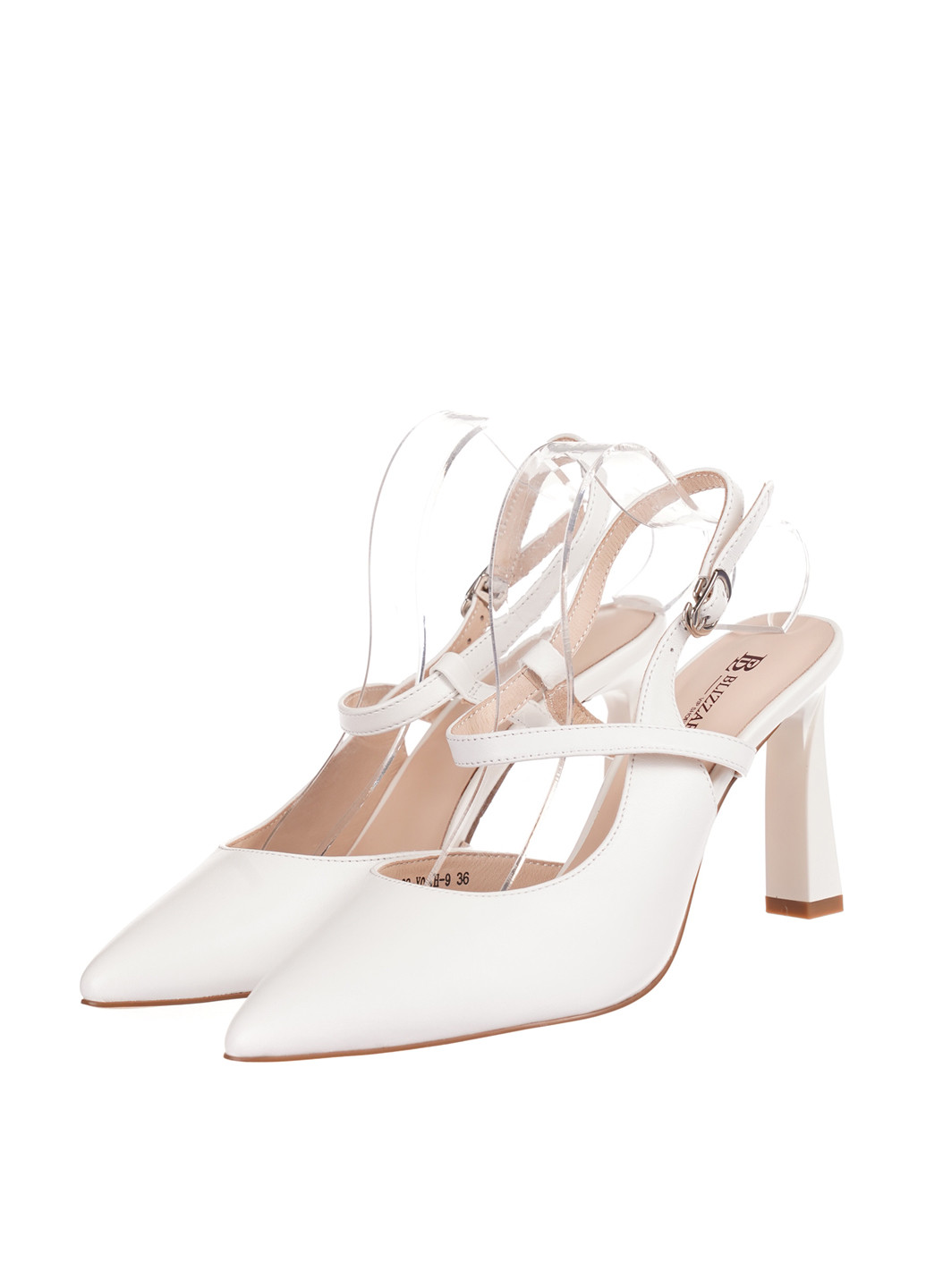 Blizzarini Туфлі слінгбекі білий з натуральна шкіра, україна — літо (299399228)