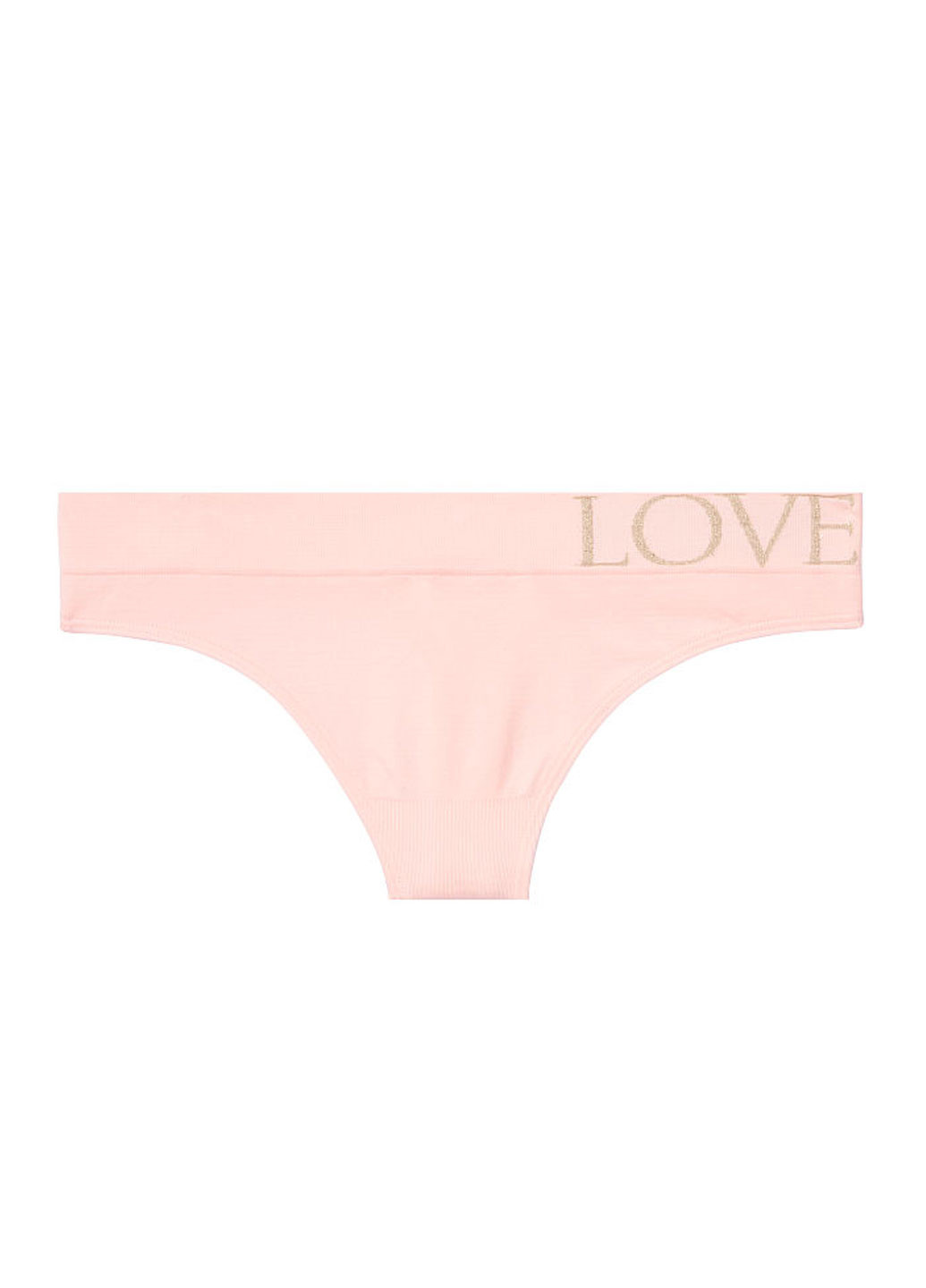 Труси Victoria's Secret танга логотипи світло-рожеві повсякденні поліамід