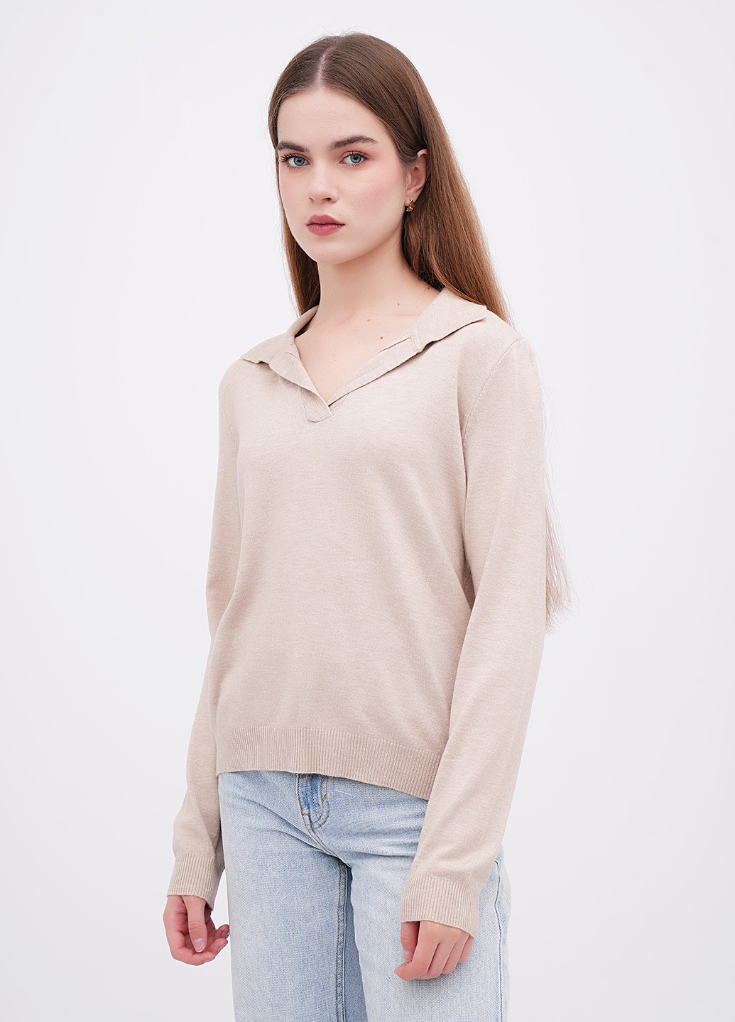 Бежевый демисезонный свитер EQUILIBRI