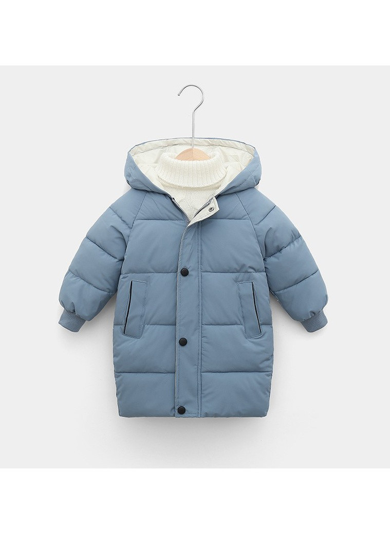 Блакитна зимня куртка дитяча оверсайз Qoopixie