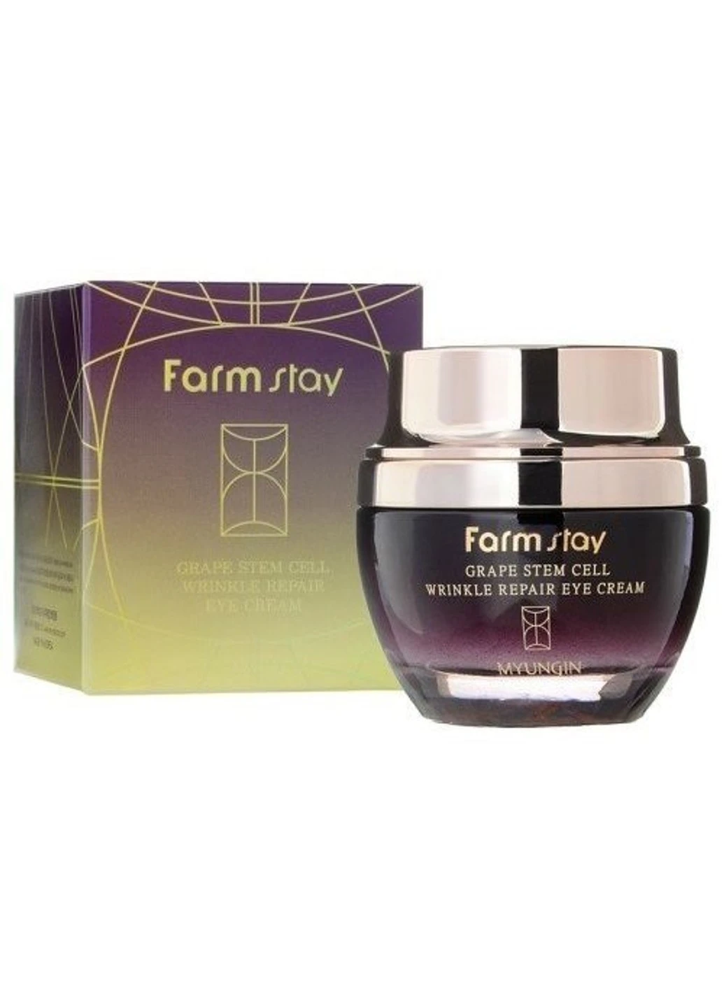 FarmStay Крем-ліфтинг для шкіри навколо очей Grape Stem Cell Wrinkle Repair Eye Cream 50 мл — Крем, Південна Корея (254953365)