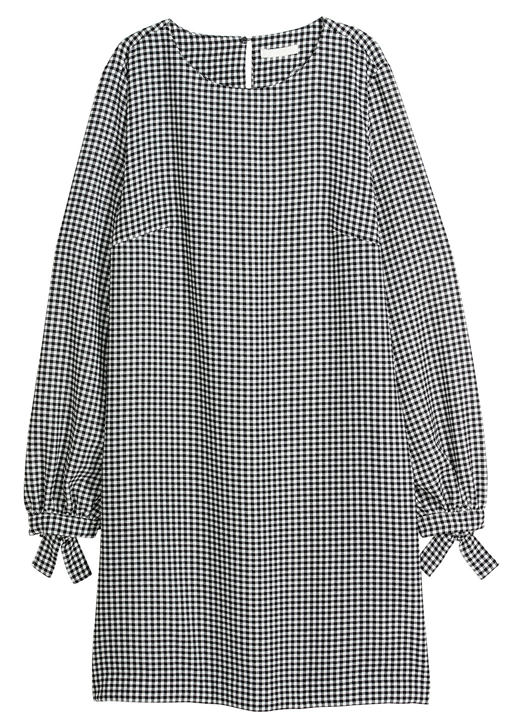 Черно-белое кэжуал платье H&M в клетку