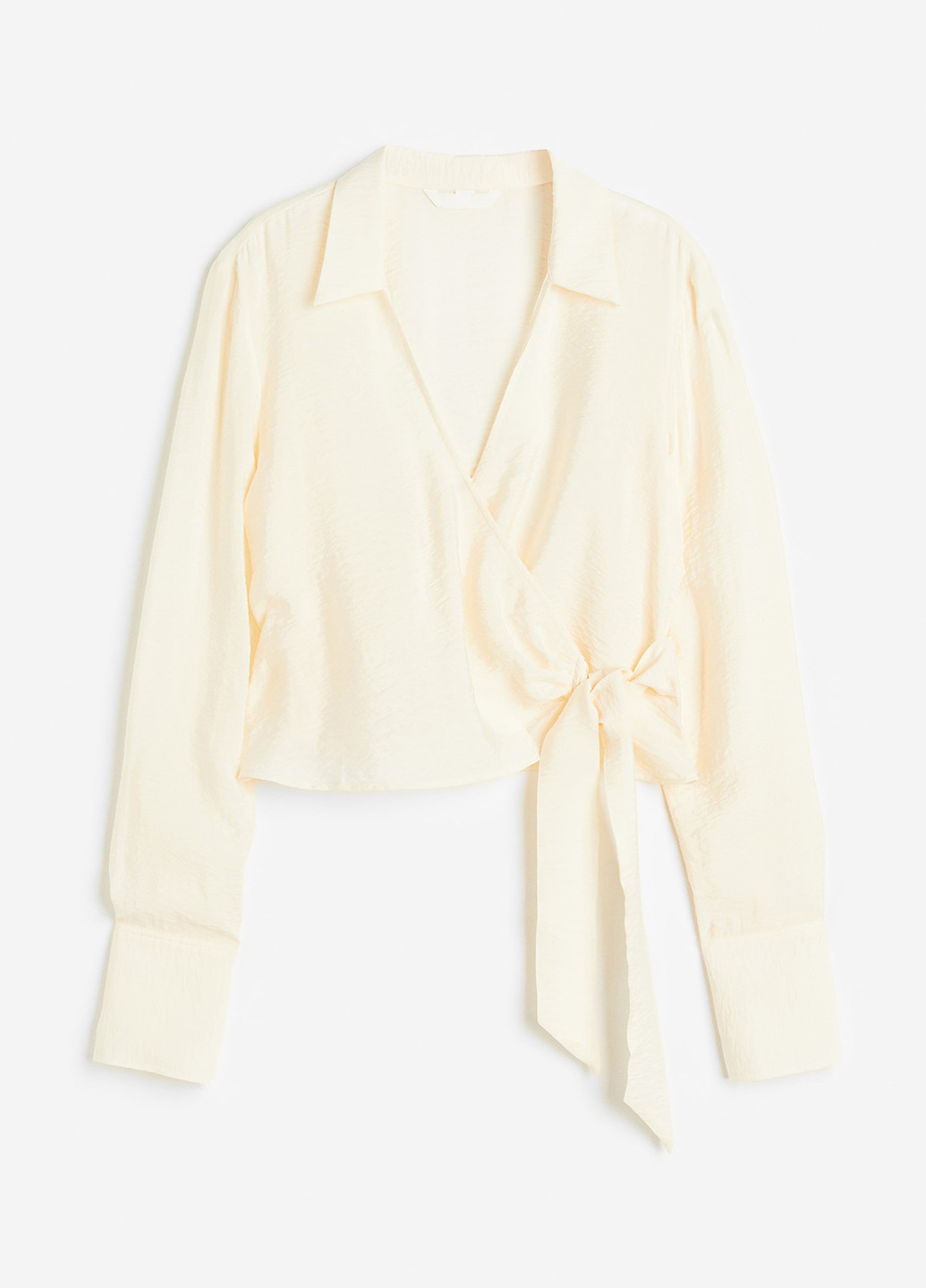 Кремовая блуза на запах H&M