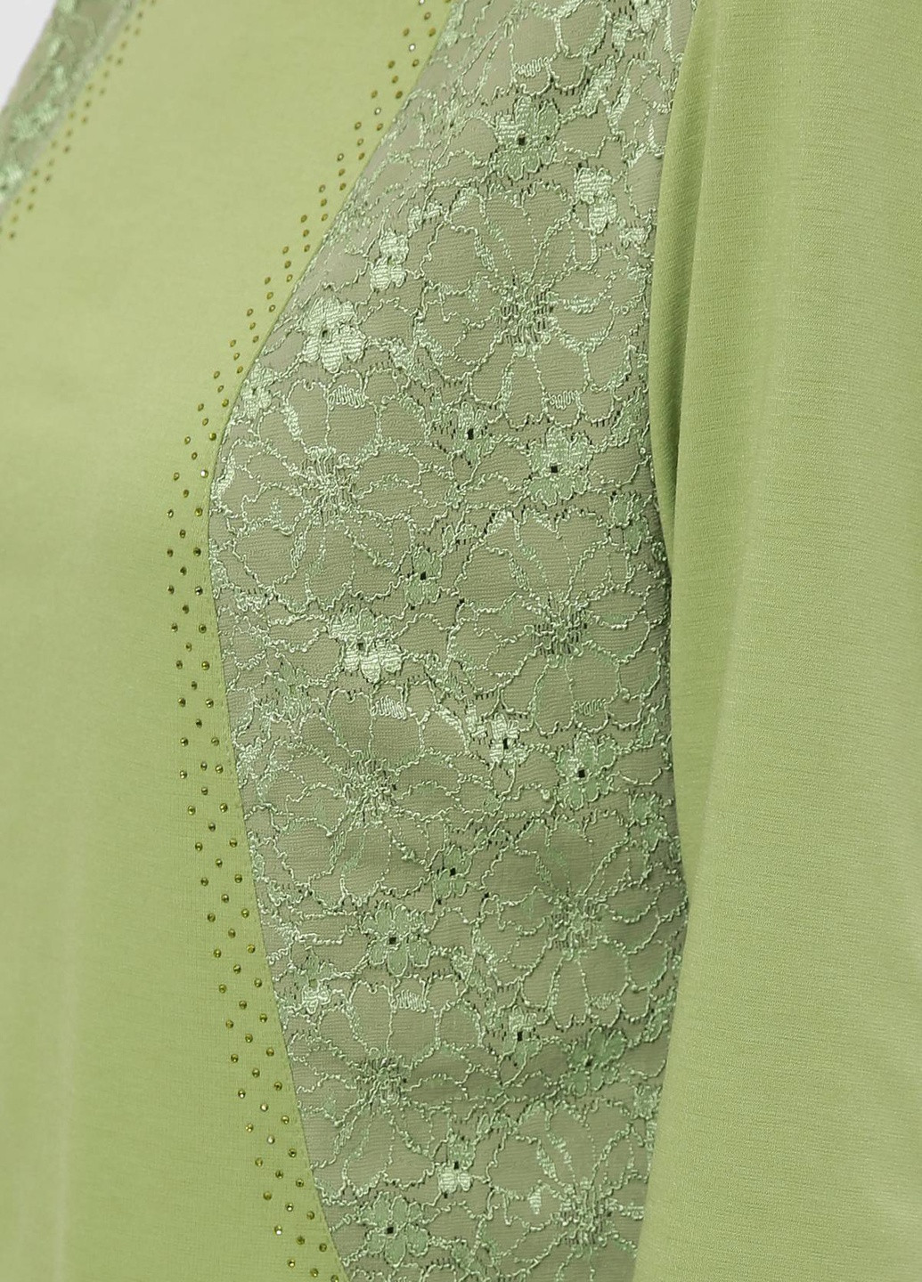 Оливковое кэжуал прямое платье с гипюром мадлен светло-оливковое Tatiana однотонное