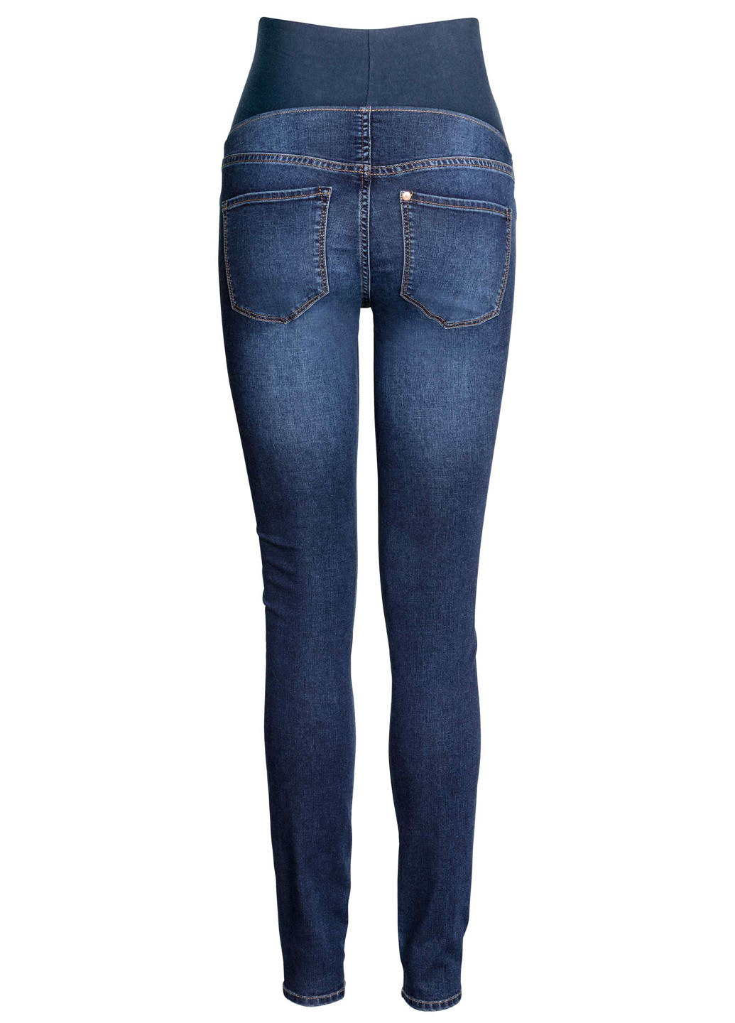 Джинси для вагітних H&M завужені однотонні темно-сині джинсові