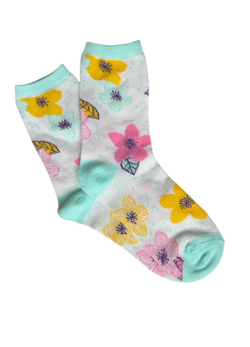 Комбинированные носки цветочные (366116099)