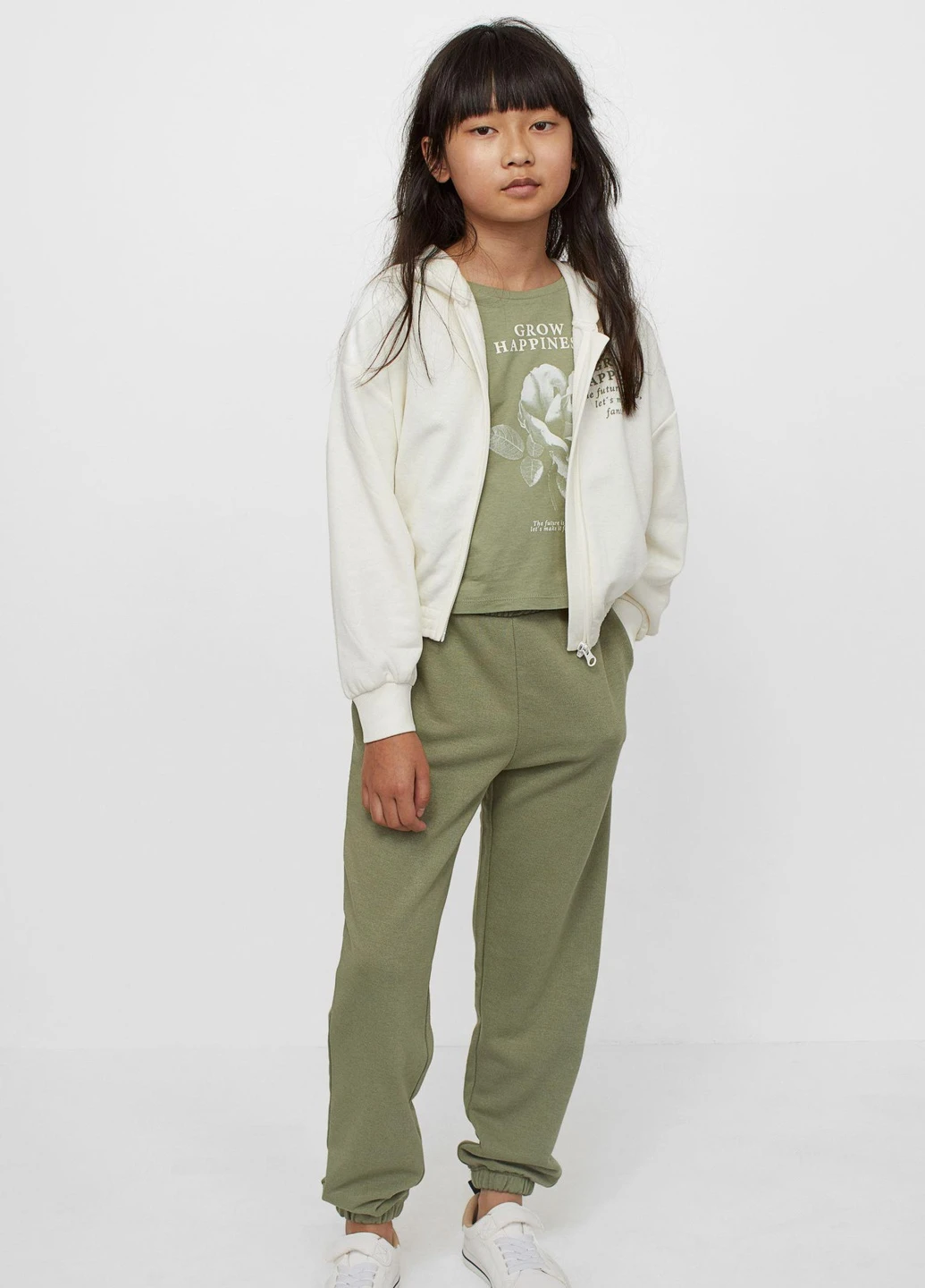 Оливковые брюки H&M