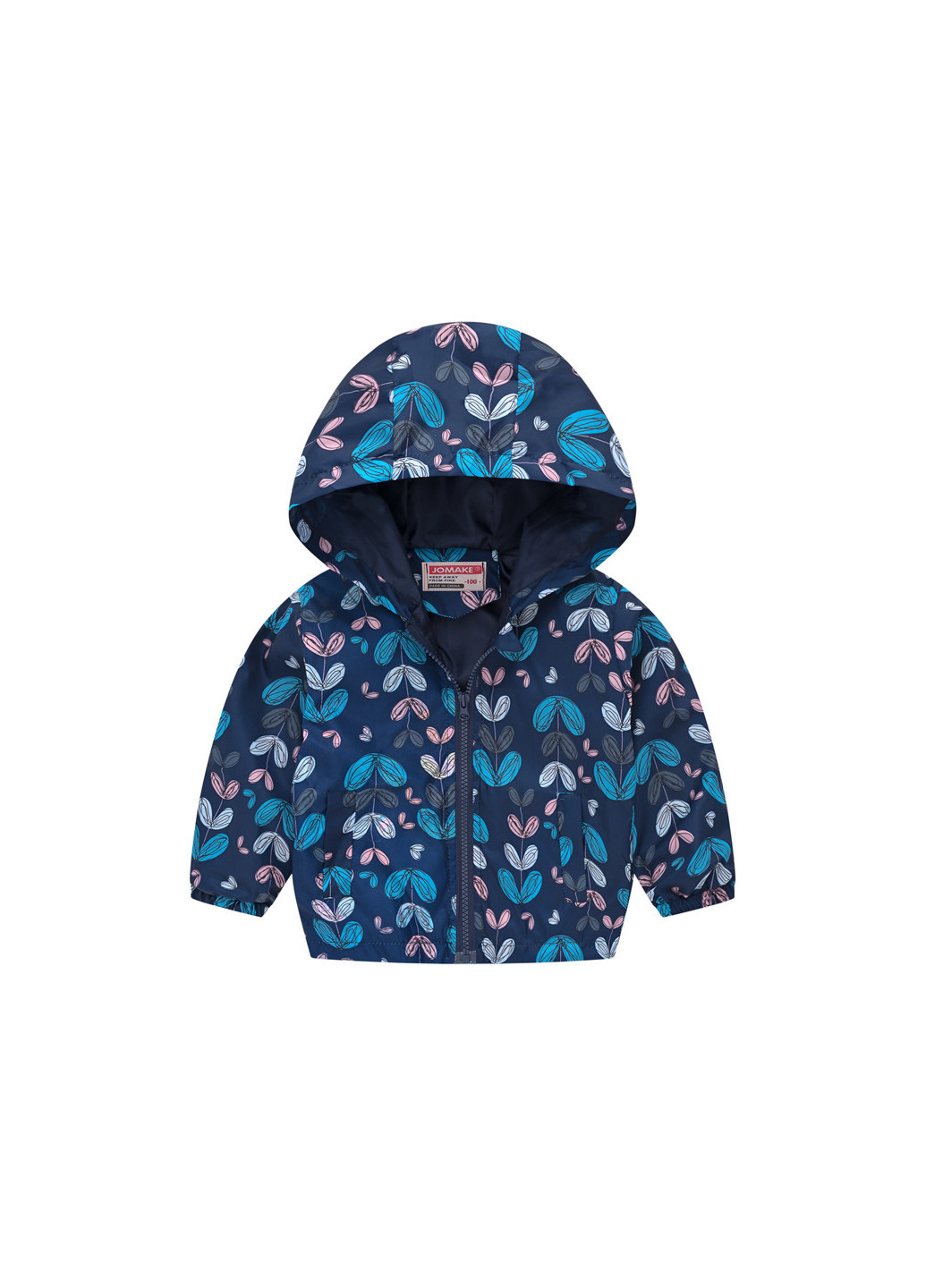 Синяя демисезонная куртка-ветровка для девочки стебелек Jomake 53887