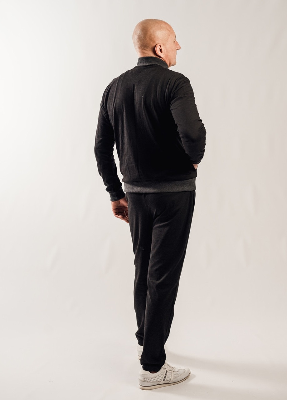 Чорний демісезонний чоловічий спортивний костюм брючний V.O.G.