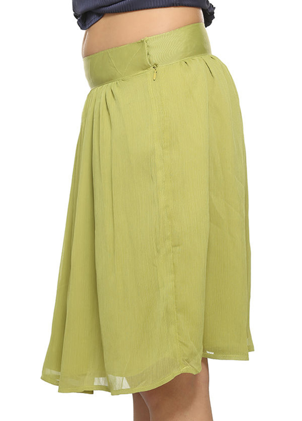 Салатовая кэжуал однотонная юбка Яavin со средней талией