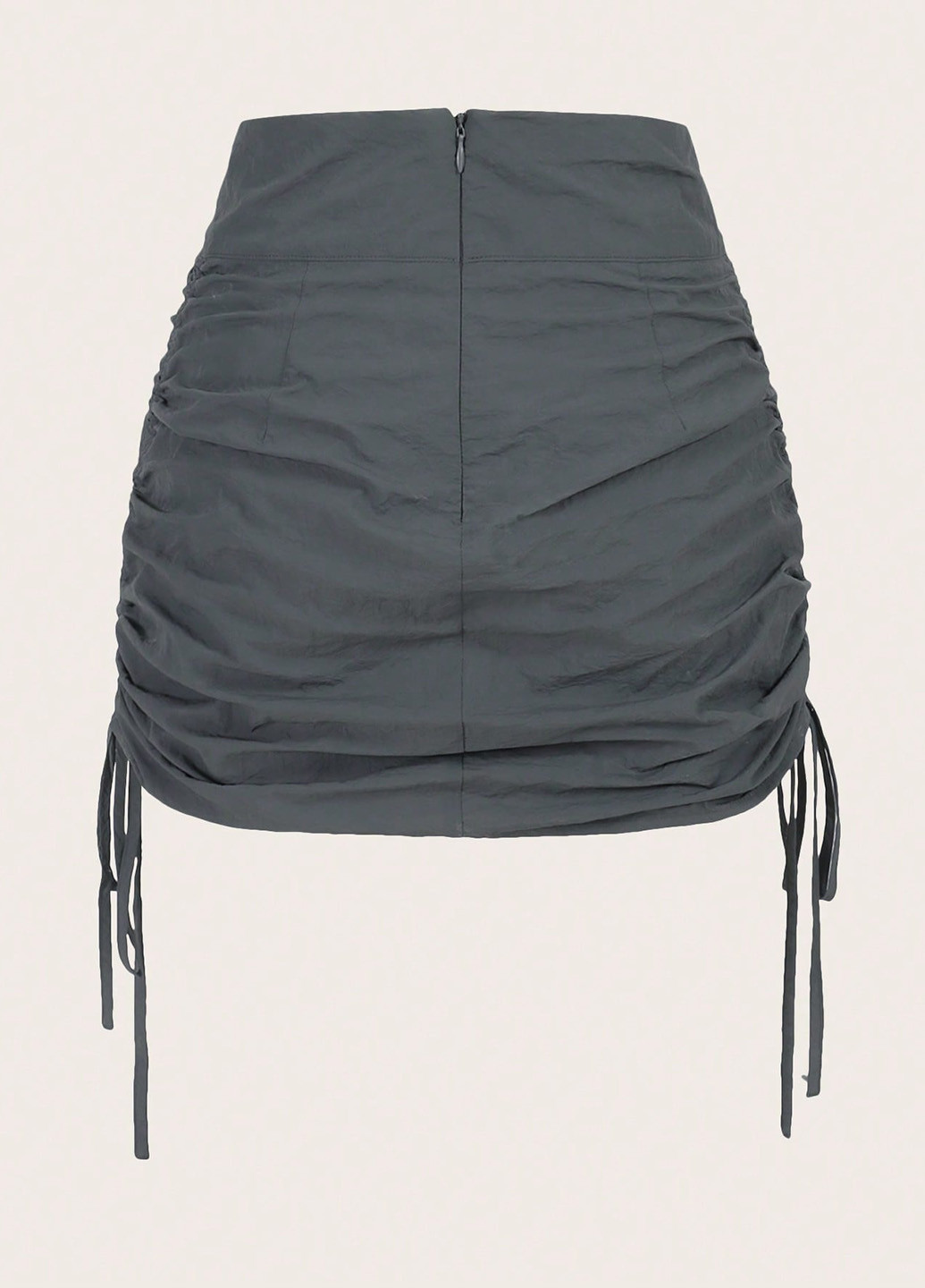 Серая кэжуал однотонная юбка SHEIN