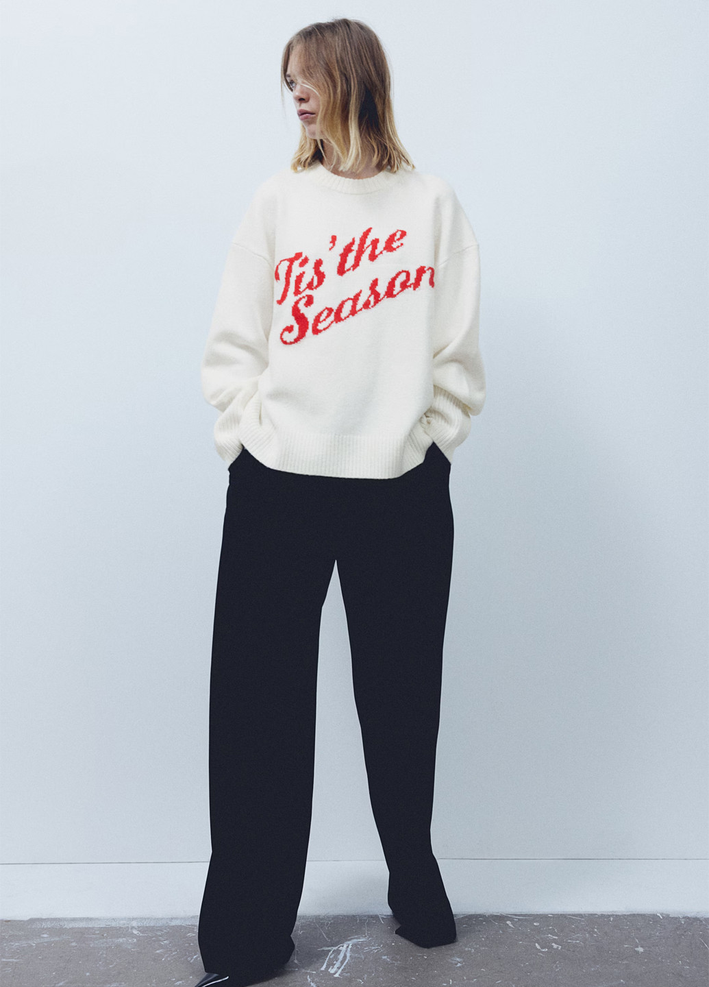 Кремовый зимний джемпер джемпер H&M