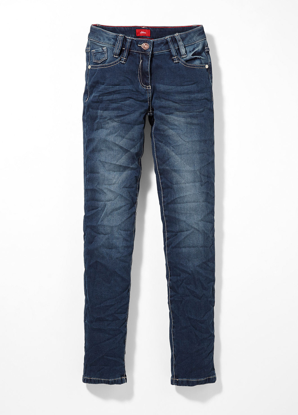 Синие демисезонные зауженные джинсы S.Oliver